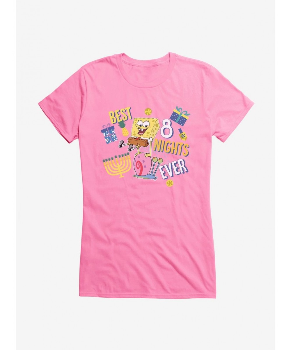 Limited-time Offer SpongeBob SquarePants Best 8 Nights Ever Girls T-Shirt $8.17 T-Shirts