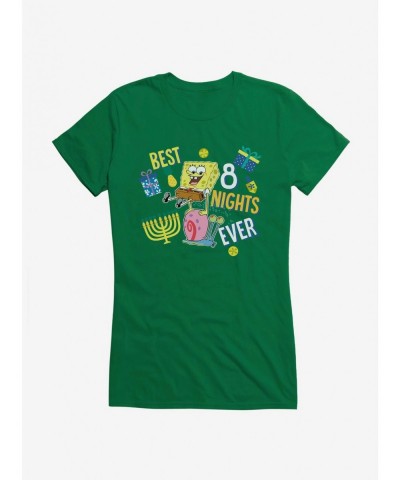 Limited-time Offer SpongeBob SquarePants Best 8 Nights Ever Girls T-Shirt $8.17 T-Shirts