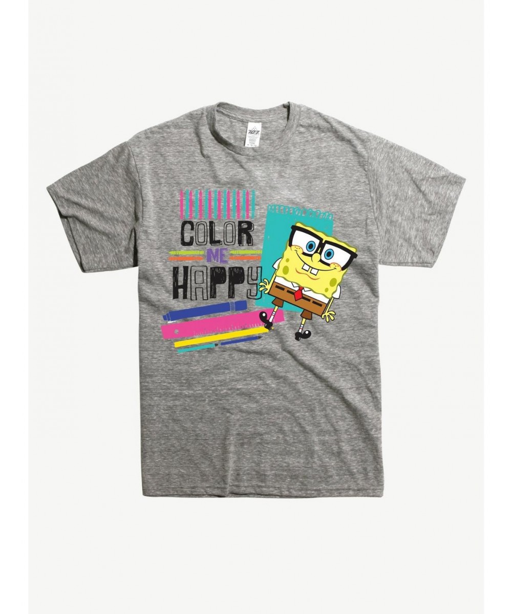 Flash Deal SpongeBob SquarePants Color Me Happy T-Shirt $8.99 T-Shirts