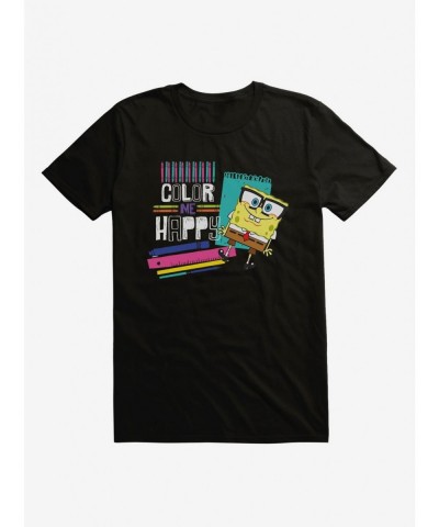 Flash Deal SpongeBob SquarePants Color Me Happy T-Shirt $8.99 T-Shirts