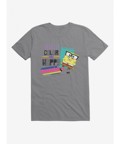 Flash Deal SpongeBob SquarePants Color Me Happy T-Shirt $8.99 T-Shirts