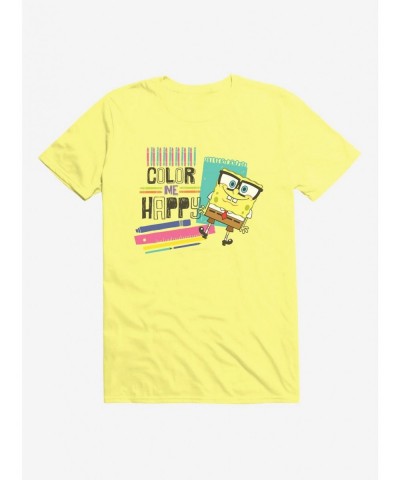 Flash Deal SpongeBob SquarePants Color Me Happy T-Shirt $8.99 T-Shirts