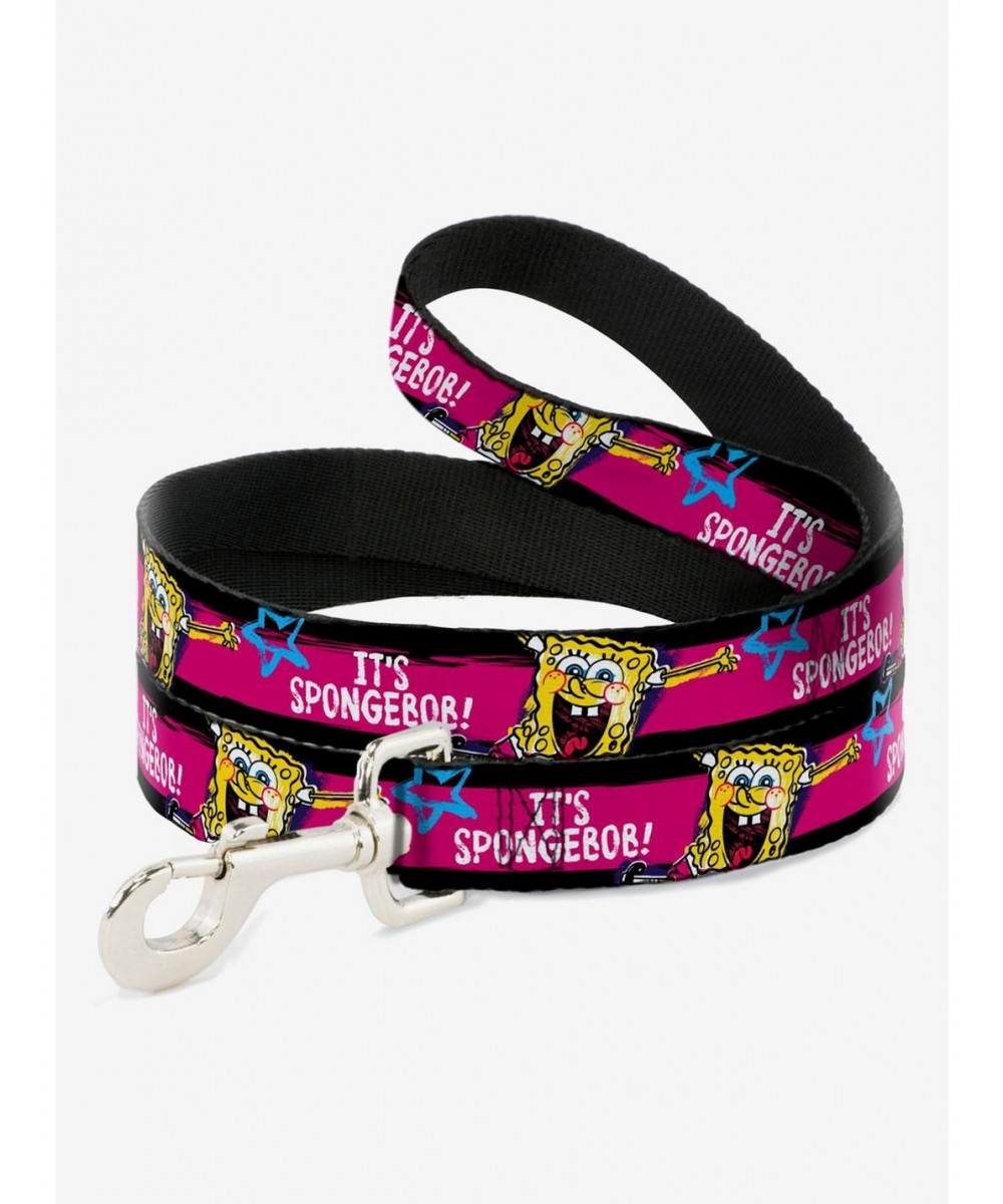 Special Spongebob Squarepants Pose It's Spongebob Pink Dog Leash $9.85 Leashes