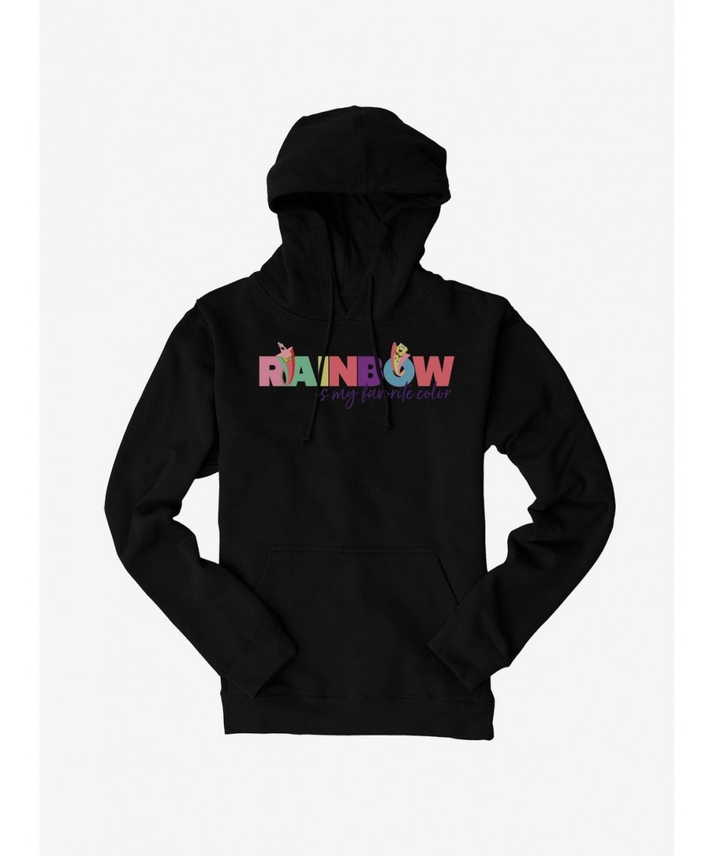 Low Price SpongeBob SquarePants Rainbow Is My Favorite Color Hoodie $12.21 Hoodies