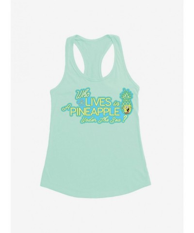 Hot Sale SpongeBob SquarePants Lives In A Pineapple Girls Tank $5.98 Tanks