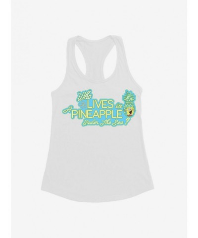 Hot Sale SpongeBob SquarePants Lives In A Pineapple Girls Tank $5.98 Tanks