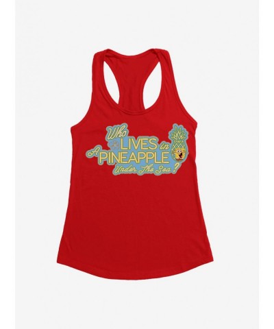 Hot Sale SpongeBob SquarePants Lives In A Pineapple Girls Tank $5.98 Tanks