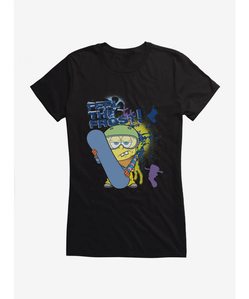 Discount Sale SpongeBob SquarePants Feel The Frost Girls T-Shirt $9.16 T-Shirts