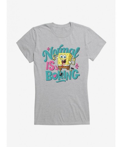 Absolute Discount SpongeBob SquarePants Normal Is Boring Girls T-Shirt $8.76 T-Shirts