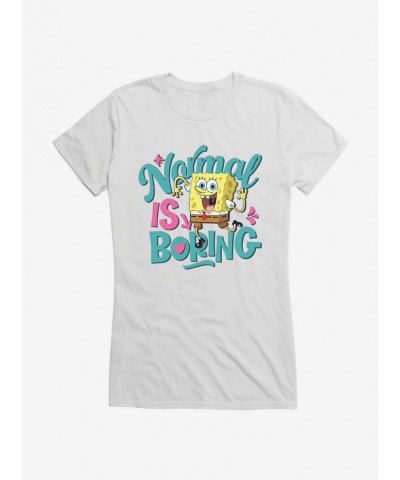 Absolute Discount SpongeBob SquarePants Normal Is Boring Girls T-Shirt $8.76 T-Shirts