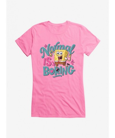 Absolute Discount SpongeBob SquarePants Normal Is Boring Girls T-Shirt $8.76 T-Shirts