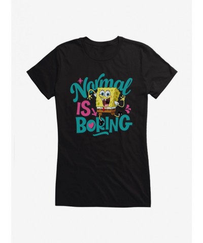 Absolute Discount SpongeBob SquarePants Normal Is Boring Girls T-Shirt $8.76 T-Shirts