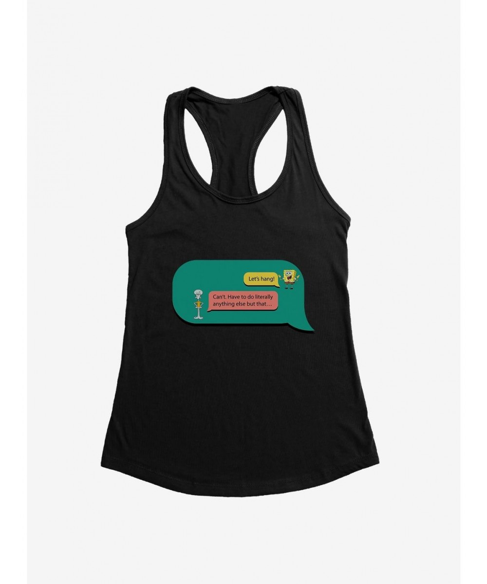 Huge Discount SpongeBob SquarePants Text Bubble Let's Hang Girls Tank $9.56 Tanks