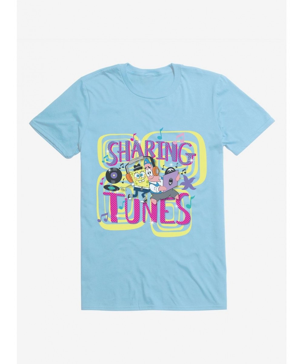 Big Sale SpongeBob Sharing Tunes T-Shirt $7.04 T-Shirts