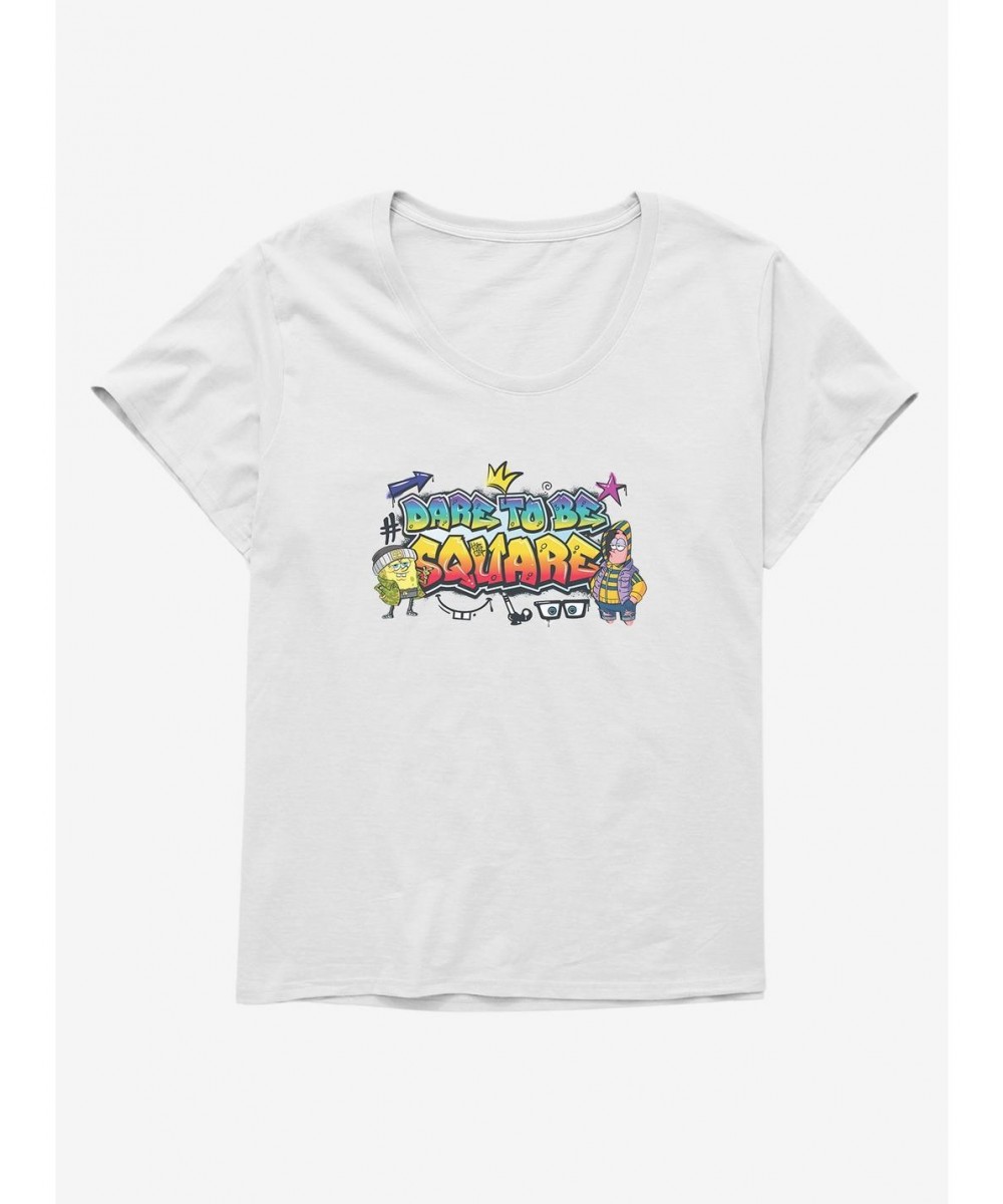 Exclusive Price SpongeBob SquarePants Hip Hop Dare To Be Square Girls T-Shirt Plus Size $11.96 T-Shirts