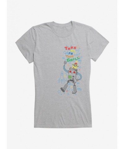 Huge Discount SpongeBob SquarePants Take Me To Your Grill Girls T-Shirt $6.37 T-Shirts