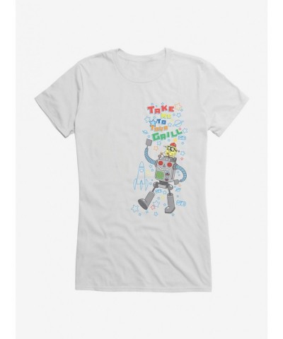 Huge Discount SpongeBob SquarePants Take Me To Your Grill Girls T-Shirt $6.37 T-Shirts