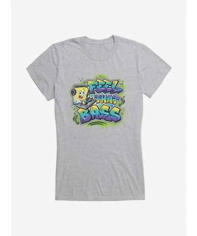 Festival Price SpongeBob SquarePants Hip Hop Feel That Bass Girls T-Shirt $6.37 T-Shirts