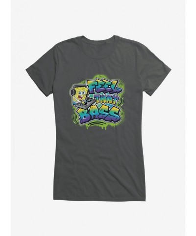 Festival Price SpongeBob SquarePants Hip Hop Feel That Bass Girls T-Shirt $6.37 T-Shirts