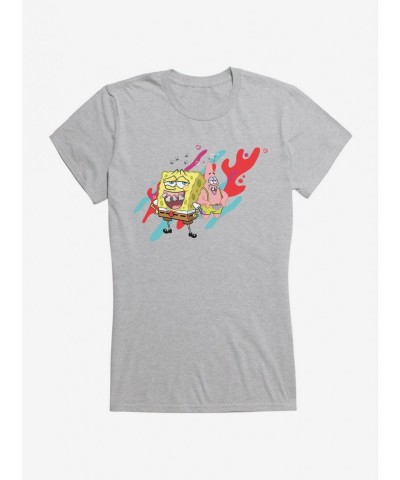 High Quality SpongeBob SquarePants Fake Teeth SpongeBob Patrick Coral Girls T-Shirt $8.37 T-Shirts