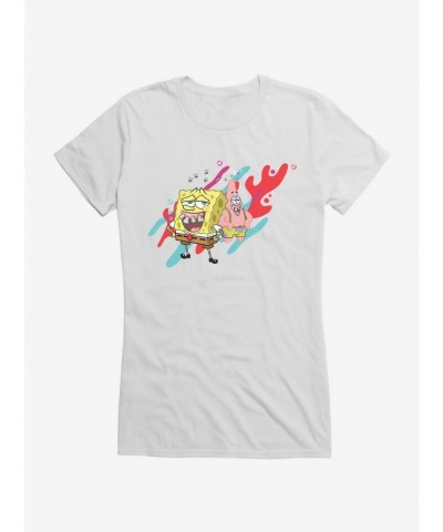 High Quality SpongeBob SquarePants Fake Teeth SpongeBob Patrick Coral Girls T-Shirt $8.37 T-Shirts