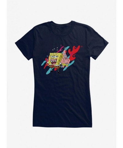 High Quality SpongeBob SquarePants Fake Teeth SpongeBob Patrick Coral Girls T-Shirt $8.37 T-Shirts