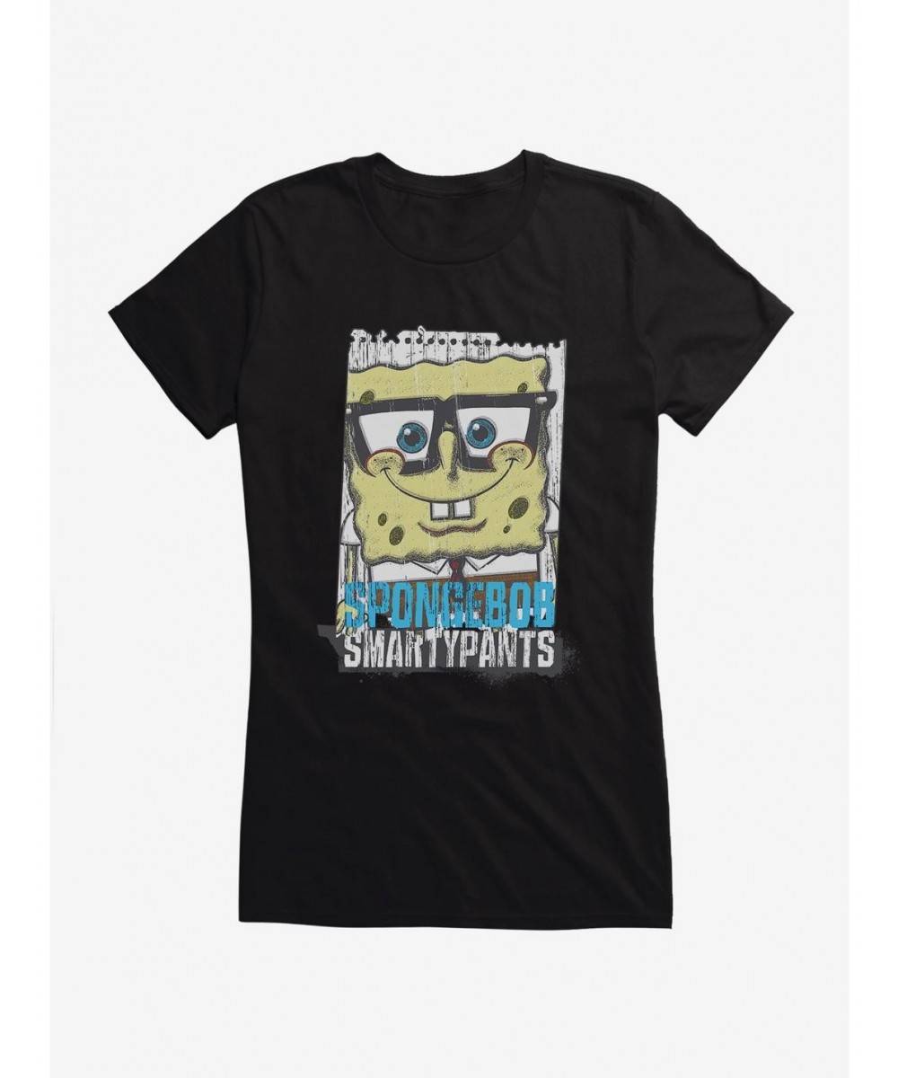 Discount Sale SpongeBob SquarePants SpongeBob SmartyPants Girls Purple T-Shirt $8.17 T-Shirts