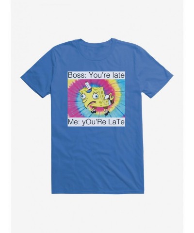 New Arrival SpongeBob SquarePants You're Late Meme T-Shirt $9.56 T-Shirts