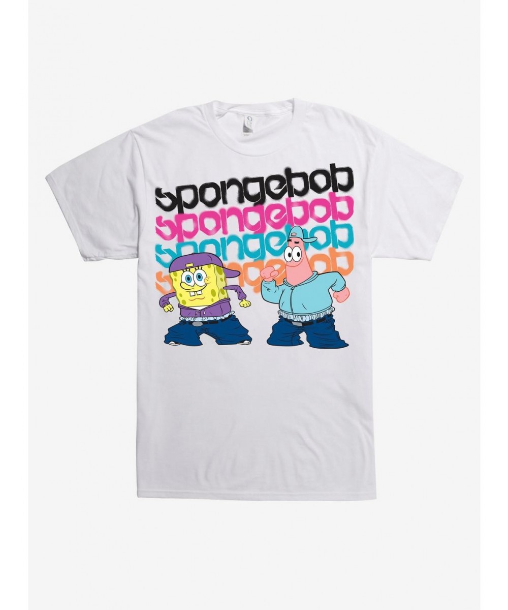 Unique SpongeBob SquarePants Dance Crew SpongeBob Patrick T-Shirt $7.27 T-Shirts