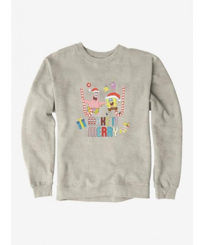 Big Sale SpongeBob SquarePants Make It Merry Sweatshirt $11.51 Sweatshirts