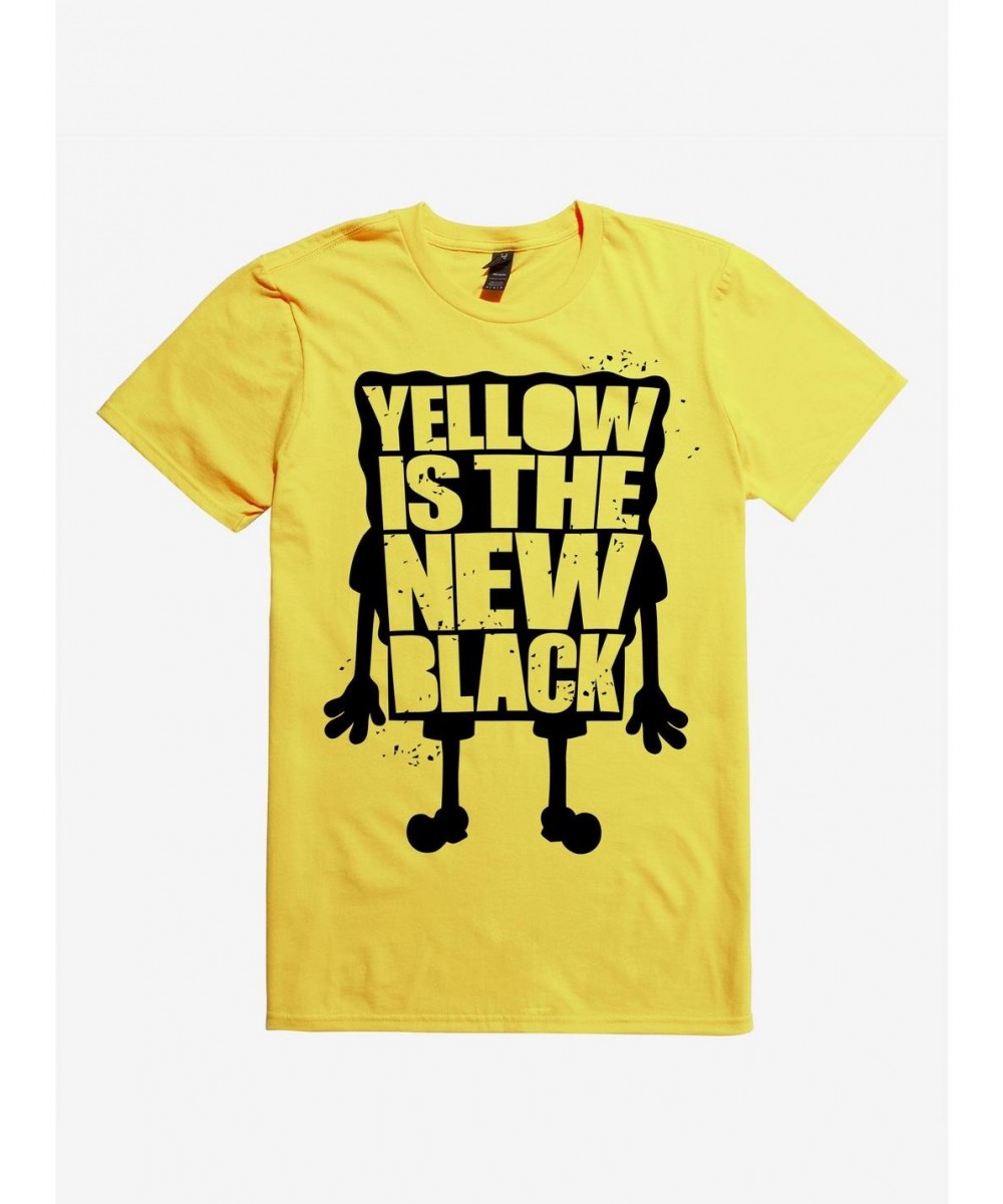 Exclusive Price SpongeBob SquarePants Yellow Is The New Black T-Shirt $8.80 T-Shirts