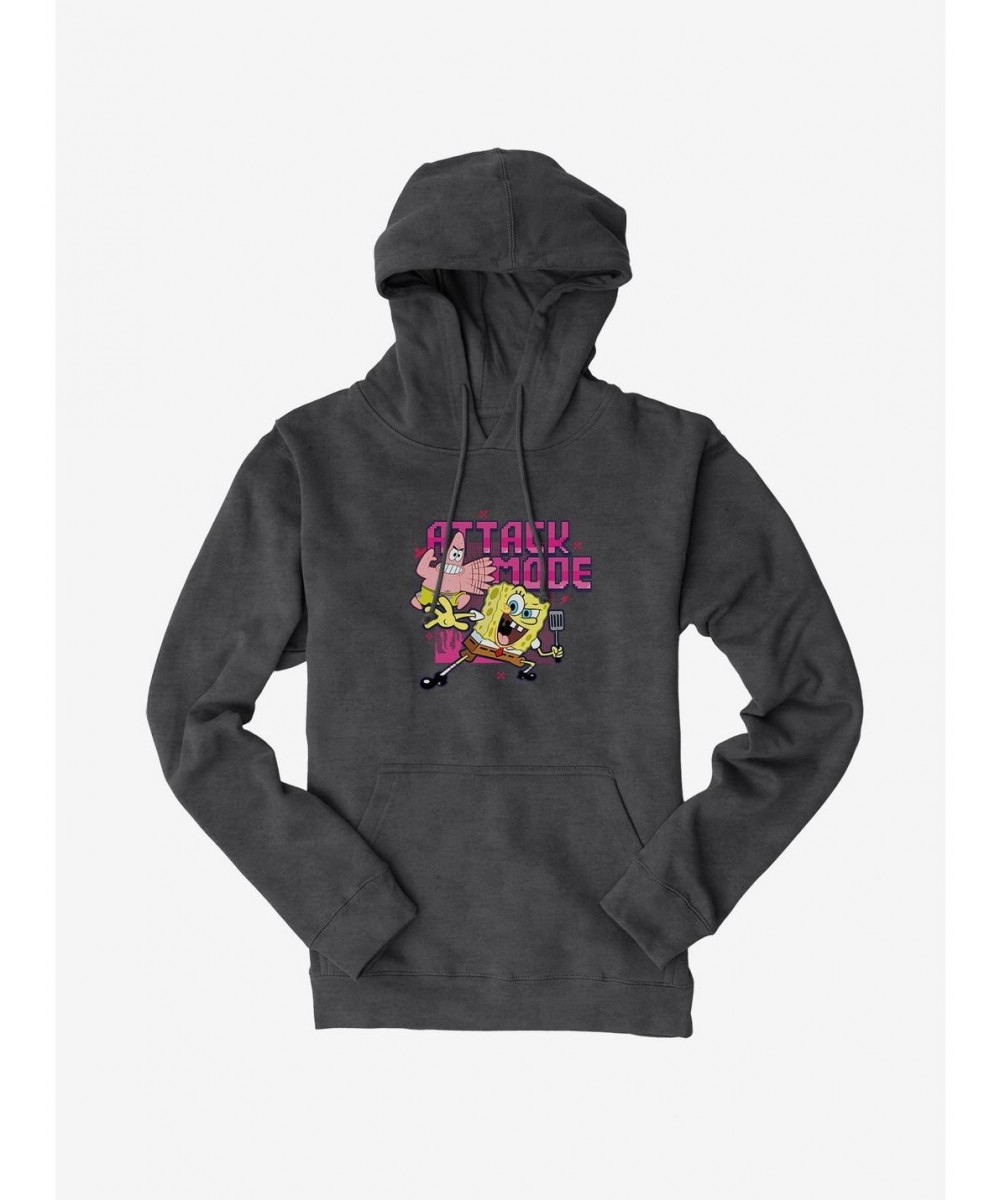 Flash Sale SpongeBob SquarePants Attack Mode Hoodie $16.88 Hoodies