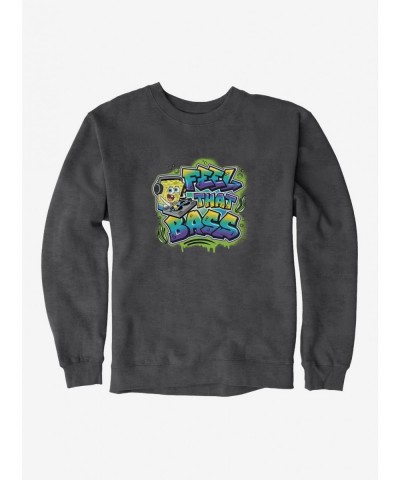 Pre-sale SpongeBob SquarePants Hip Hop Feel That Bass Sweatshirt $10.92 Sweatshirts