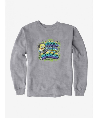 Pre-sale SpongeBob SquarePants Hip Hop Feel That Bass Sweatshirt $10.92 Sweatshirts