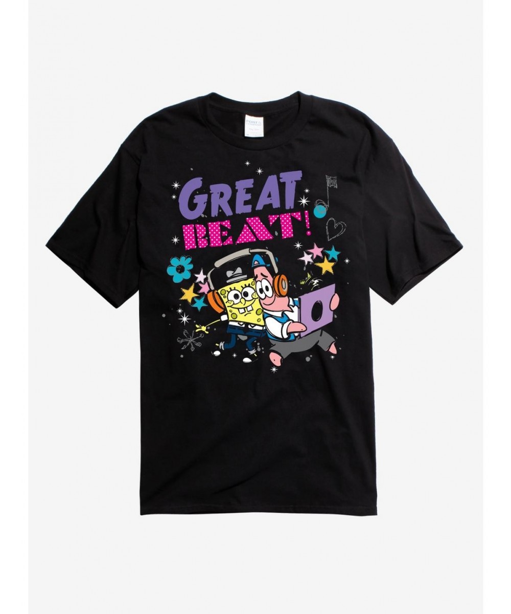 Limited Time Special SpongeBob SquarePants Great Beat SpongeBob Patrick T-Shirt $7.84 T-Shirts