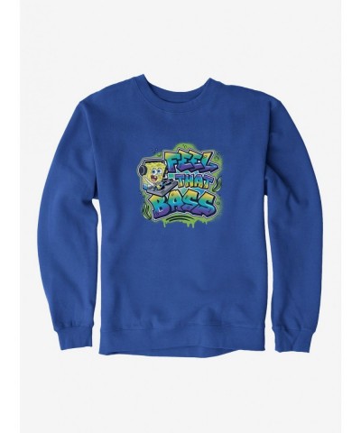 Pre-sale SpongeBob SquarePants Hip Hop Feel That Bass Sweatshirt $10.92 Sweatshirts