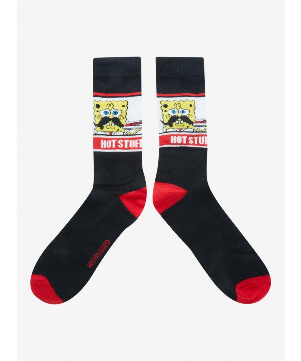 Sale Item SpongeBob SquarePants Hot Stuff Crew Socks $1.93 Merchandises