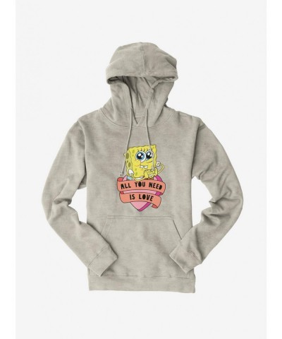 Value for Money SpongeBob SquarePants All You Need Is Love Heart Hoodie $17.24 Hoodies