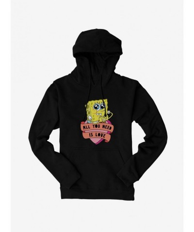 Value for Money SpongeBob SquarePants All You Need Is Love Heart Hoodie $17.24 Hoodies