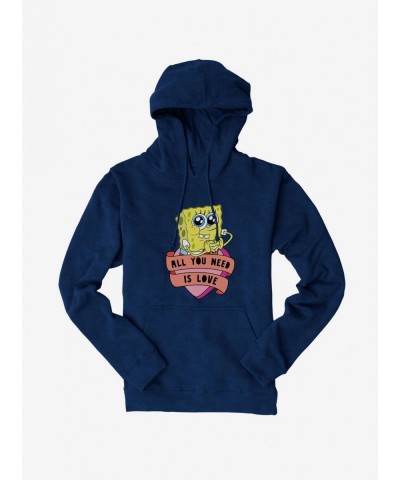 Value for Money SpongeBob SquarePants All You Need Is Love Heart Hoodie $17.24 Hoodies