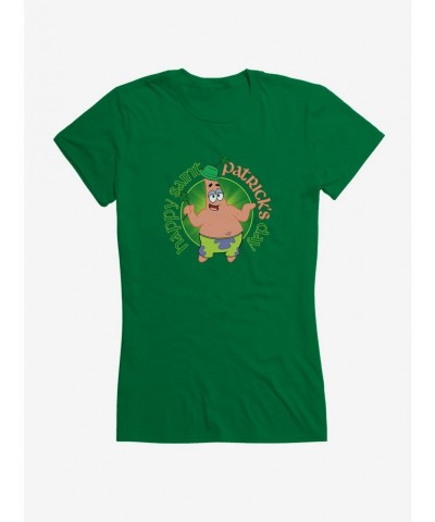 New Arrival SpongeBob SquarePants Happy St. Patrick's Day Girls T-Shirt $9.96 T-Shirts