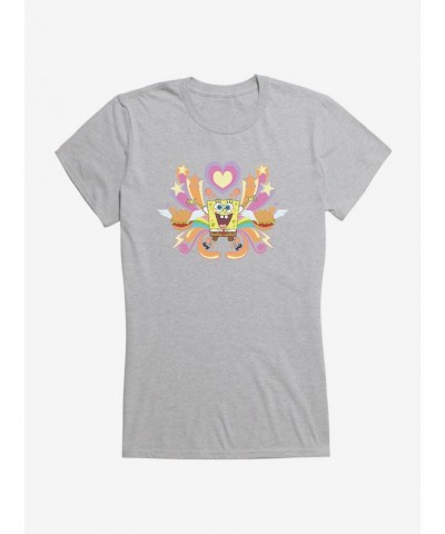 Exclusive Price SpongeBob SquarePants Hearts, Stars And Burgers Girls T-Shirt $9.56 T-Shirts