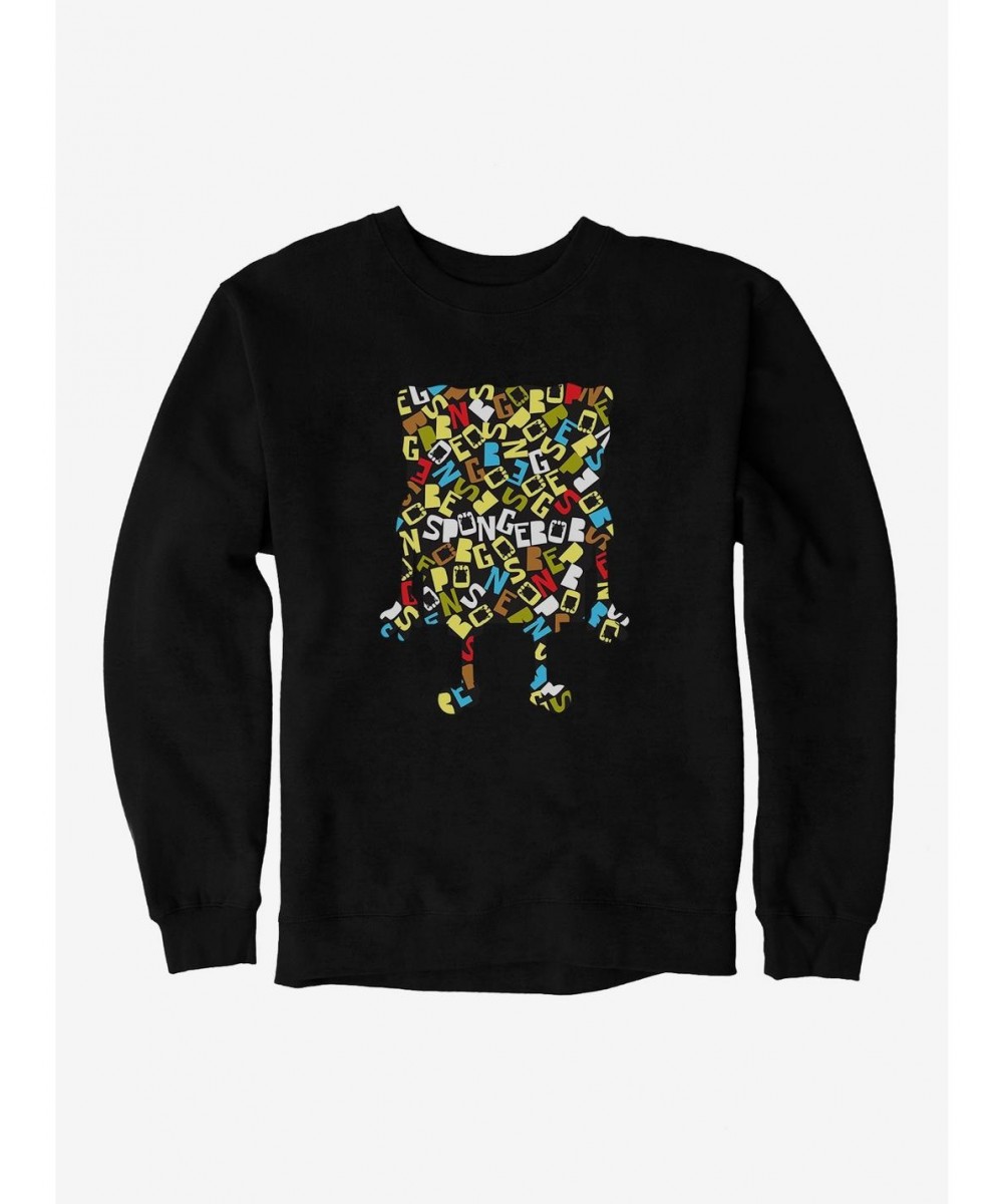 Trendy SpongeBob SquarePants Script Outline Sweatshirt $10.33 Sweatshirts