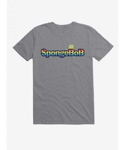 Pre-sale Discount Spongebob Squarepants Rainbow Logo T-Shirt $8.60 T-Shirts