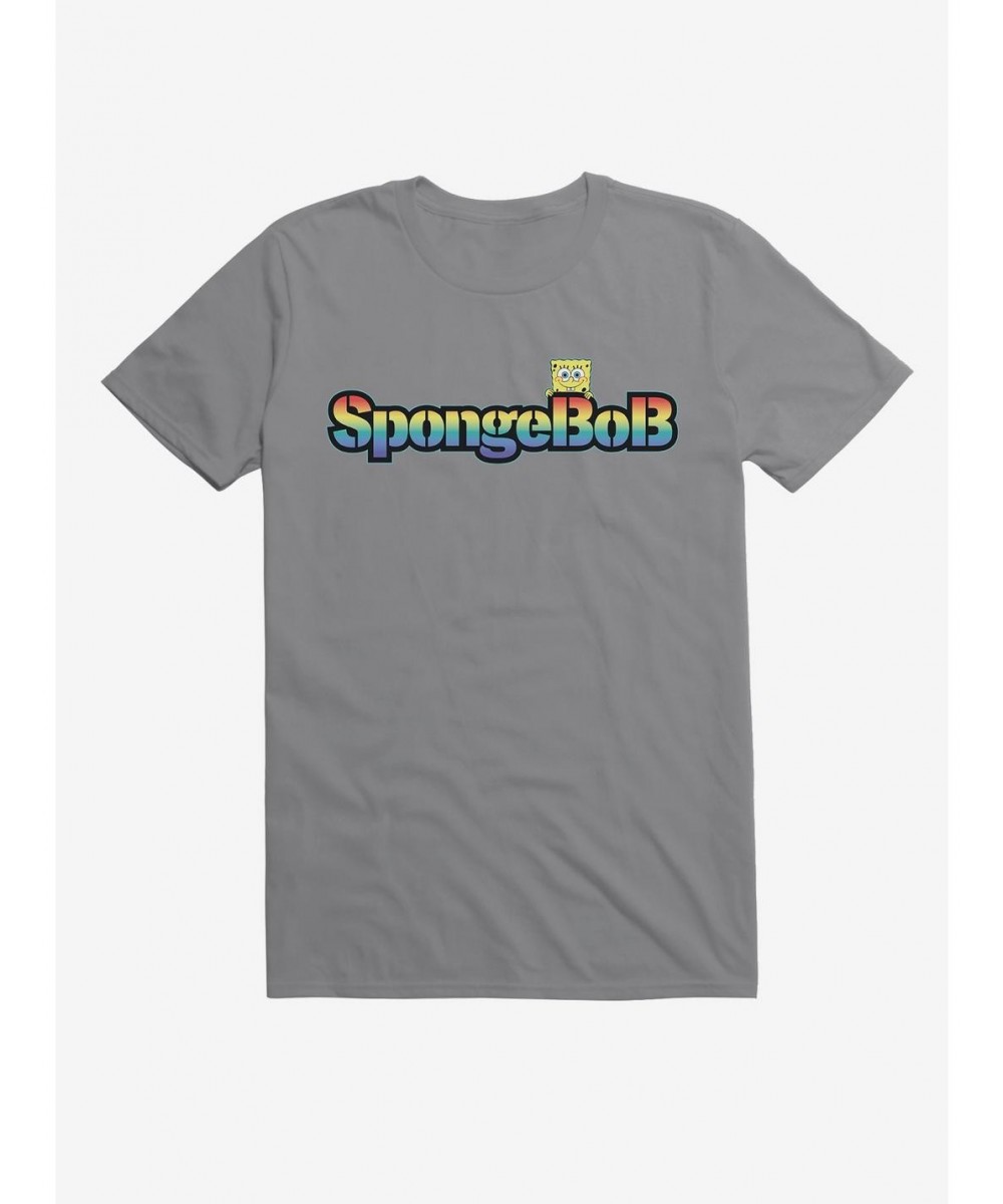 Pre-sale Discount Spongebob Squarepants Rainbow Logo T-Shirt $8.60 T-Shirts