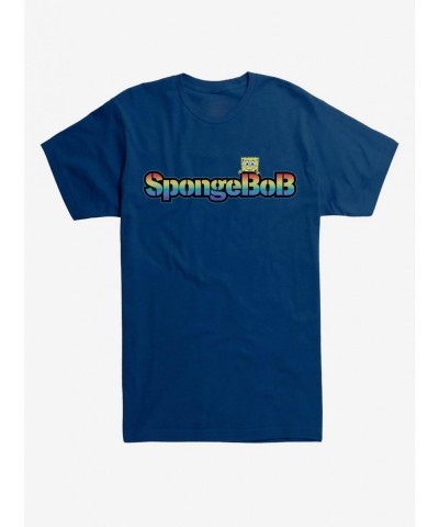 Pre-sale Discount Spongebob Squarepants Rainbow Logo T-Shirt $8.60 T-Shirts