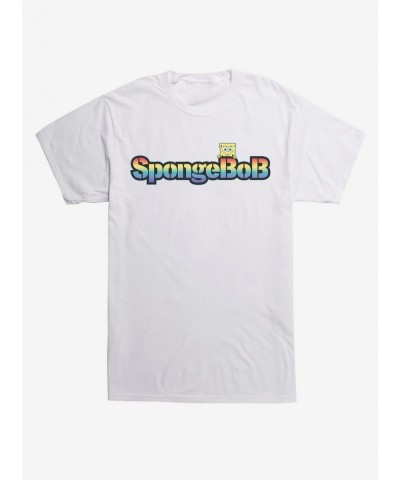 Pre-sale Discount Spongebob Squarepants Rainbow Logo T-Shirt $8.60 T-Shirts