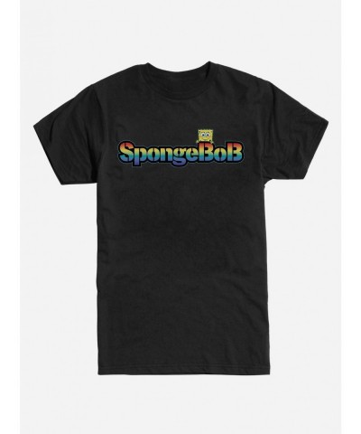 Pre-sale Discount Spongebob Squarepants Rainbow Logo T-Shirt $8.60 T-Shirts