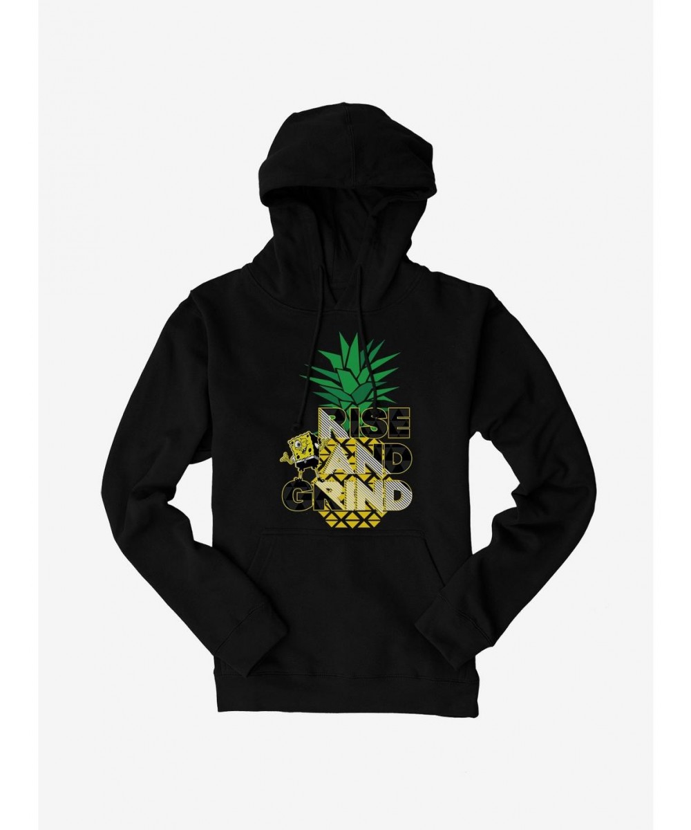 Unique SpongeBob SquarePants Rise And Grind Pineapple Hoodie $11.49 Hoodies