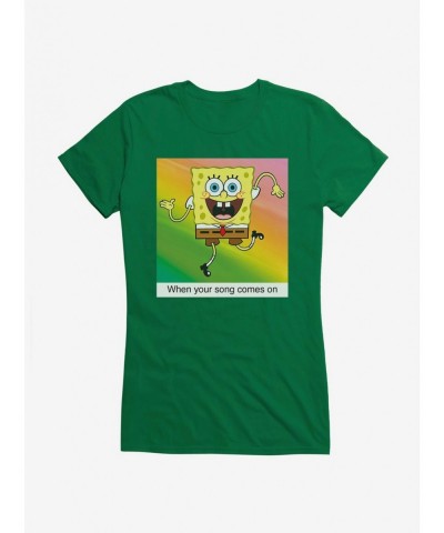 Huge Discount SpongeBob SquarePants Your Song Meme Girls T-Shirt $9.36 T-Shirts